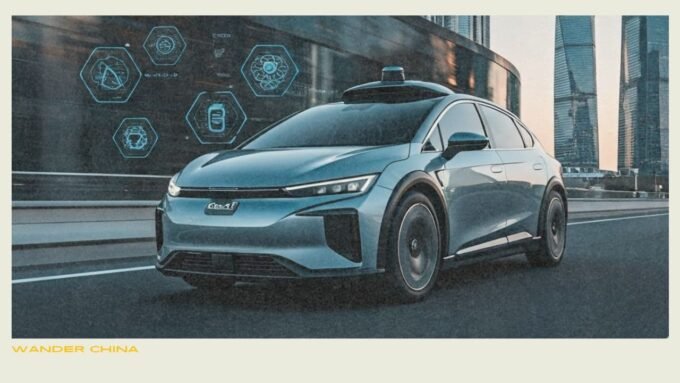 Baidu Robotaxi in a modern city