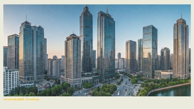 Cityscape of China blending architecture