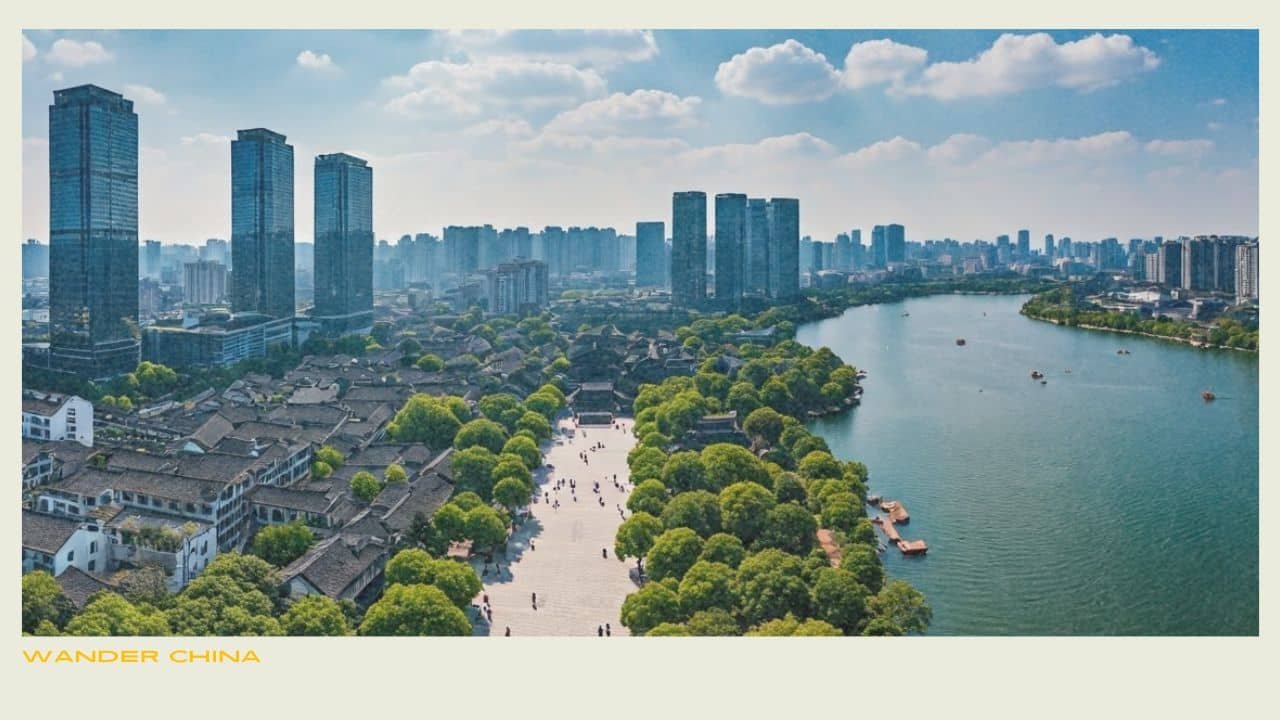 Aerial view of Hangzhou