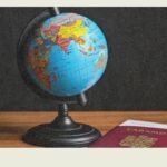 Globe showcasing Canada and China