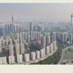 Panoramic view of Chinese cityscape