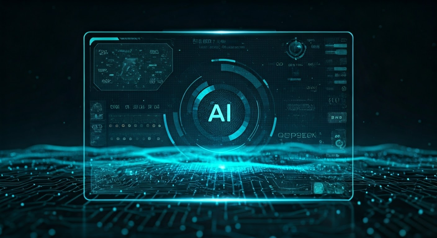 Futuristic AI interface design