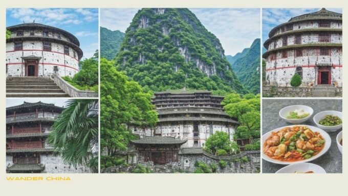 Collage of Fujian attractions